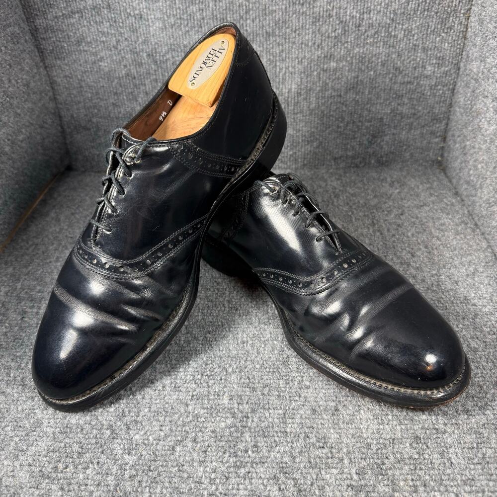 Allen Edmonds Polo Shoes Men's 9.5 D Black Leather Cap Toe Dress Shoe